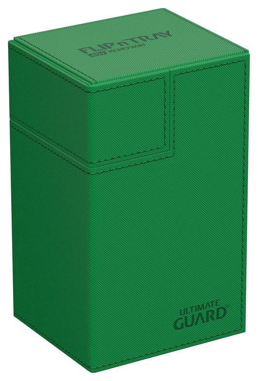 Ultimate Guard Flip'n'Tray 80+ front view showing independent tray access for quick card retrieval