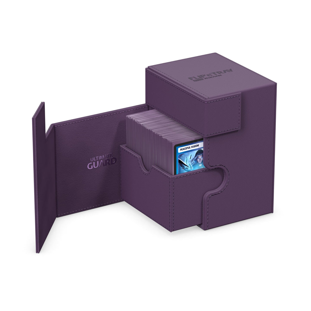 Ultimate Guard Flip'n'Tray 133+ purple removable tray for flexible setup.