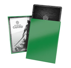 Ultimate Guard Katana sleeves with Jade Garden back protecting standard cards.