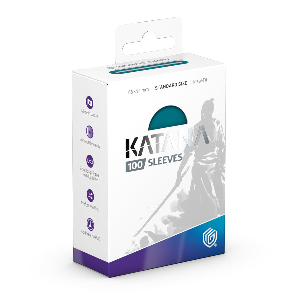 Ultimate Guard Katana sleeves standard size 66x91mm for reliable fit in standard TCG decks.