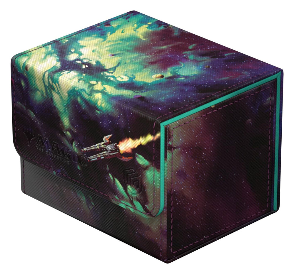 Ultimate Guard Sidewinder 100+ Xenoskin deck case lid open showing magnetic closure.