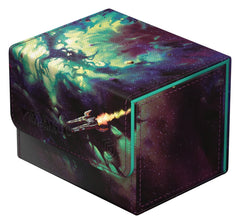Ultimate Guard Sidewinder 100+ Xenoskin deck case lid open showing magnetic closure.