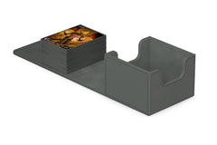 Ultimate Guard Sidewinder 133+ deck box front view with organized storage for 133 double-sleeved decks.