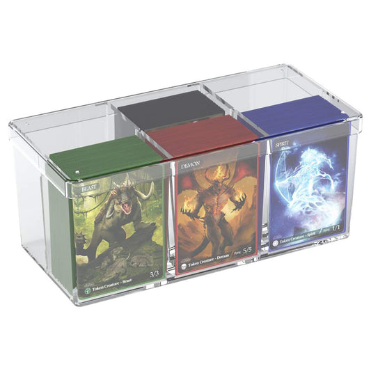 Ultimate Guard Stack 'n' Safe Box closed, portable storage for 480 sleeved cards.