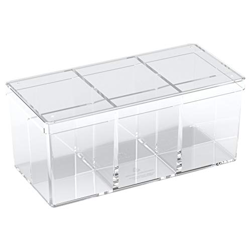 Clear polystyrene construction of the Stack 'n' Safe Box for quick card viewing.