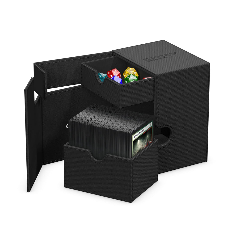 Ultimate Guard strong magnetic closure keeps contents secure during travel.