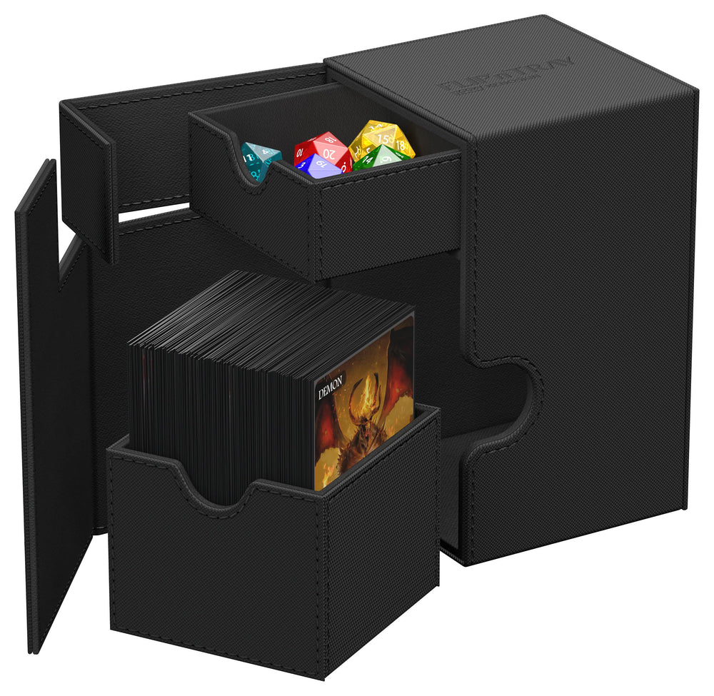 Ultimate Guard strong magnetic closure keeps contents secure on the go.