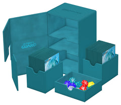 Ultimate Guard Twin Flip'n'Tray 160+ petrol magnetic closure keeps contents secure