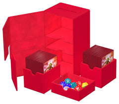 Ultimate Guard Twin Flip'n'Tray 200+ red magnetic closure keeps contents secure