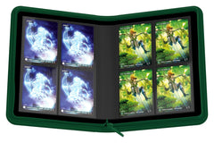 Eight external pockets with ten integrated four-pocket pages for flexible storage