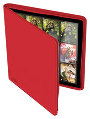 Ultimate Guard Zipfolio 480 Quadrow Red compact internal layout keeps cards organized.