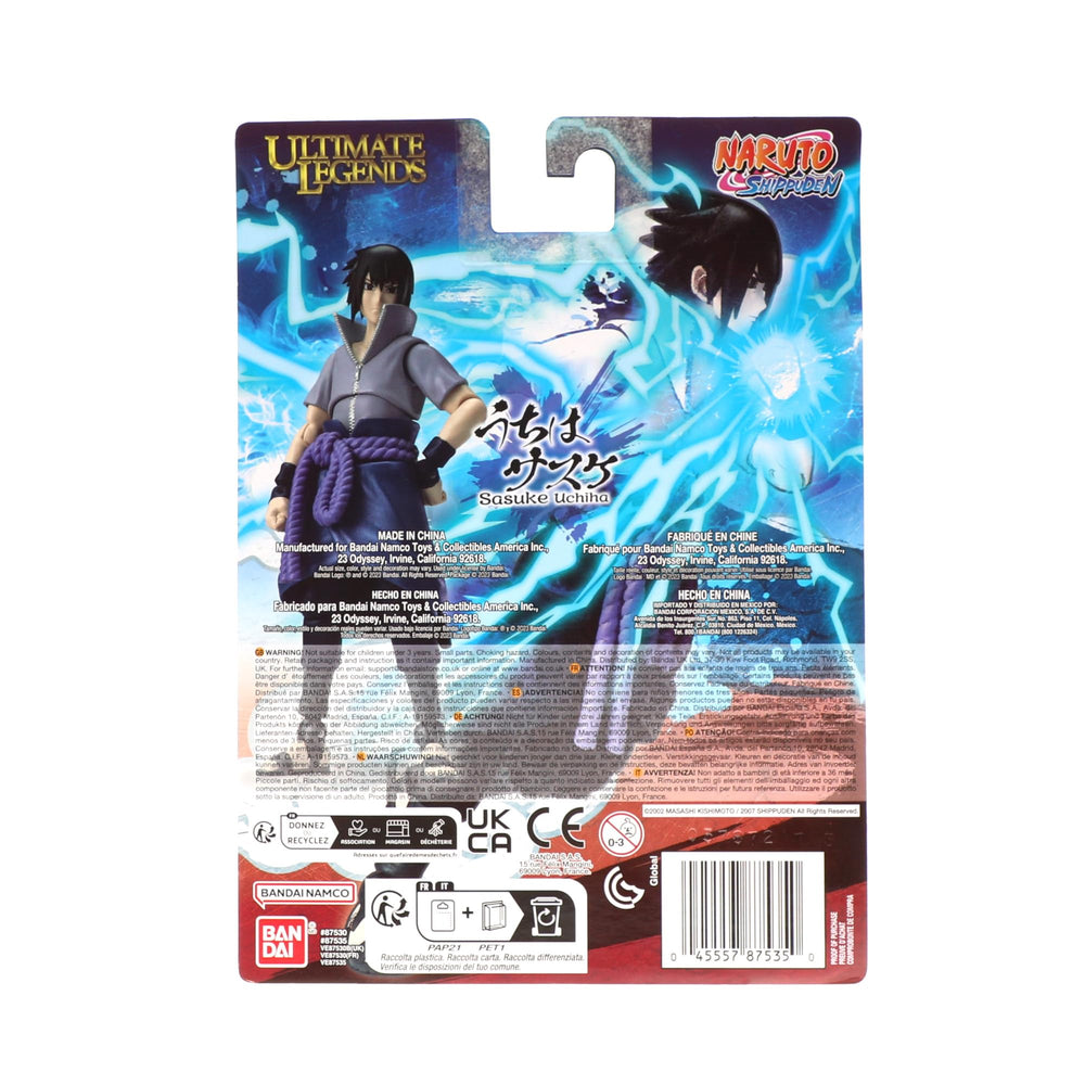 Ultimate Legends Naruto Sasuke 5-inch suitable for fans ages 4 and up.
