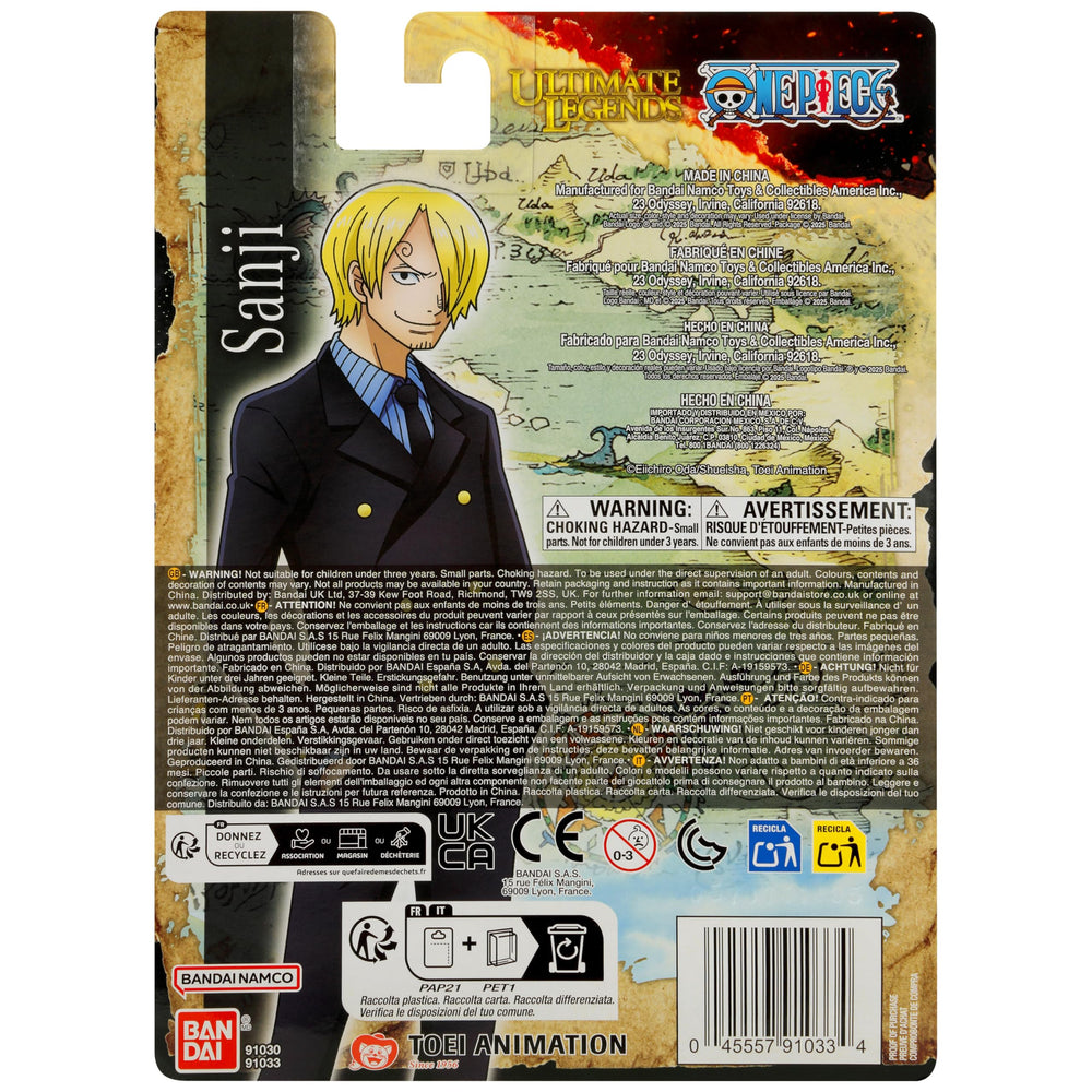 Ultimate Legends Sanji high articulation enables action-filled poses.