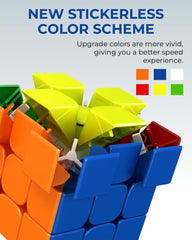 Ultimate Speed Cube stickerless surface for durable use and vibrant colors.