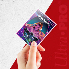 105 standard-size deck sleeves securely fit typical MTG cards.