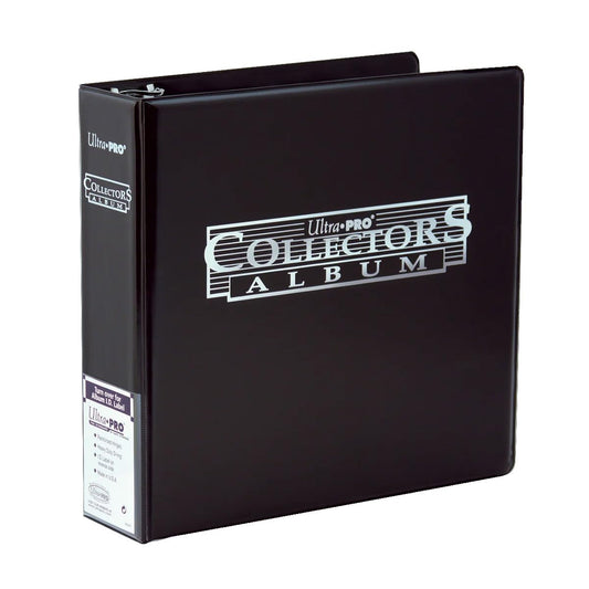 Ultra Pro 3in Black Collectors Album cover with foil detail highlights premium display