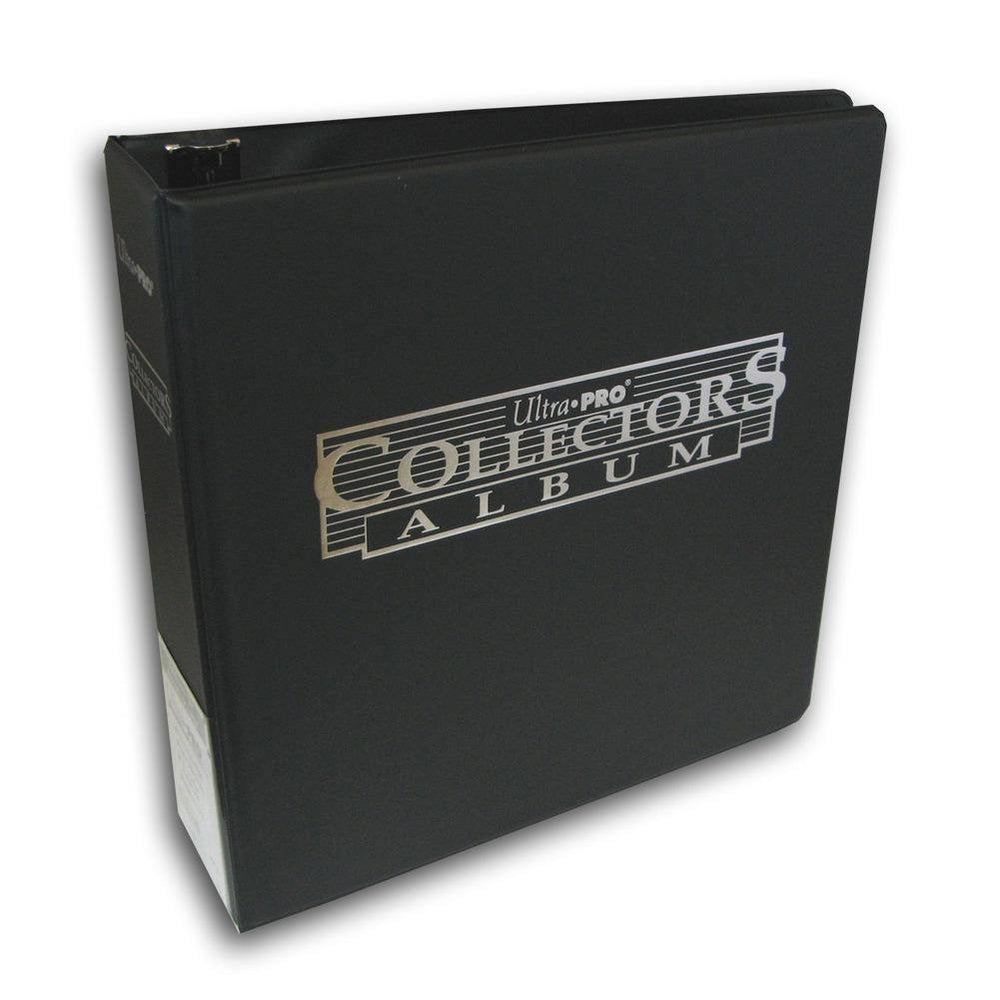 Ultra Pro 3in Black Collectors Album spine indexing slot for easy organization