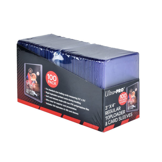 Ultra PRO 3x4 clear toploader protecting standard-size cards for storage and display.