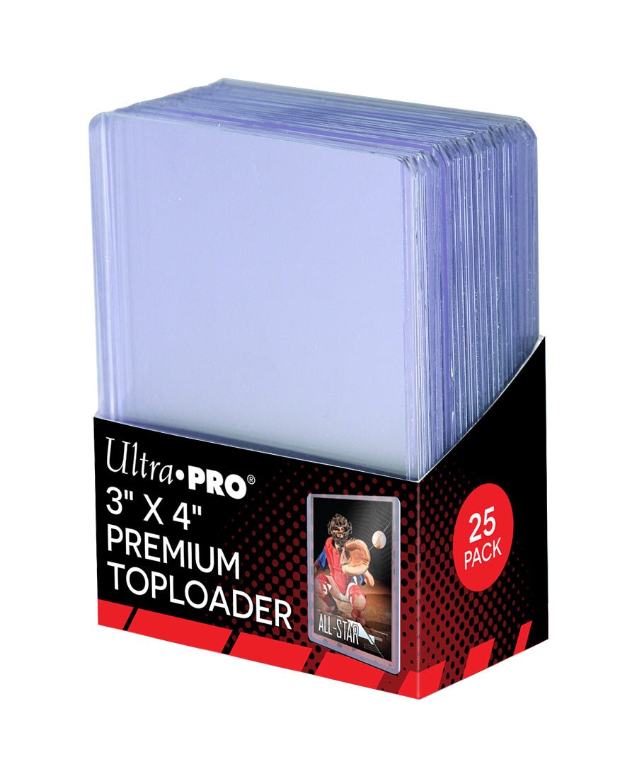 Ultra Pro 3x4 Toploader keeps standard-size cards clean and clearly visible for display or storage.
