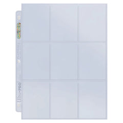 Ultra Pro baseball and trading cards organized in a protective binder