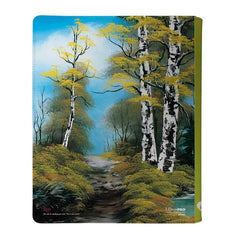 Ultra PRO Bob Ross Lakeside Path 9-Pocket Zippered PRO-Binder stores up to 360 sleeved cards.