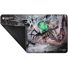 Ultra PRO Yarok playmat used as oversized desk mousepad with non-slip backing