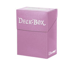 Ultra PRO pink deck box with flip-top protects standard-size cards while traveling