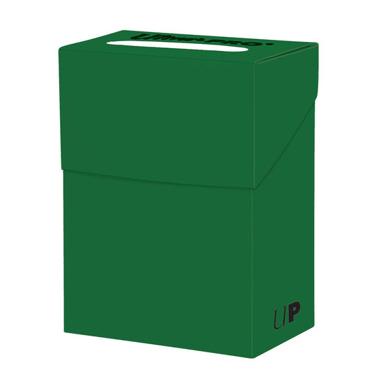 Ultra PRO deck box lime green front view stores 80 sleeved cards securely