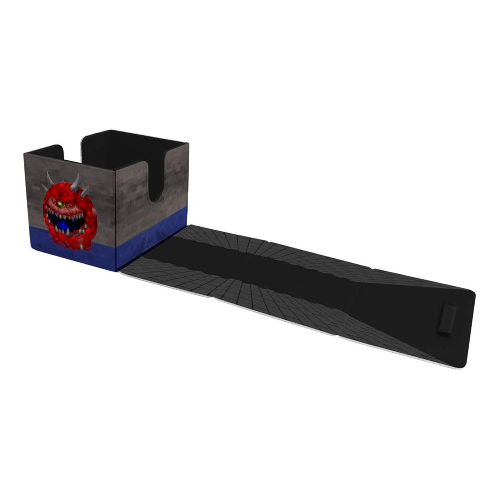Ultra Pro Doom Cacodemon Alcove Edge deck box showing magnetic lid closure for secure transport.