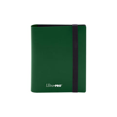 Ultra Pro Eclipse 2-Pocket Binder forest green holds up to 80 cards securely.