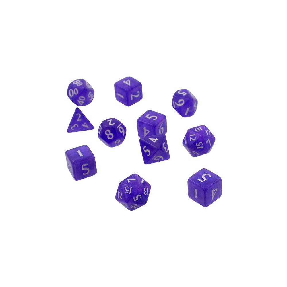 Ultra PRO Eclipse royal purple dice offer shimmering color options for themed campaigns.