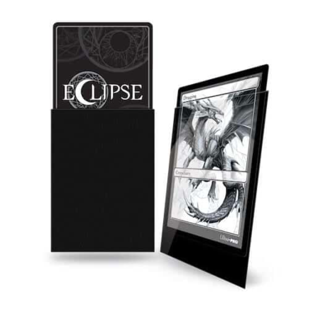 Ultra Pro Eclipse Gloss sleeve pack shot showing 100-count Jet Black protectors