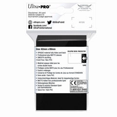 Ultra Pro Eclipse Matte small sleeves back view showing opaque backing.