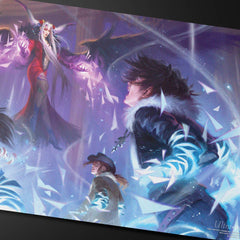 Ultra Pro playmat with rubber back stabilizes your table during games