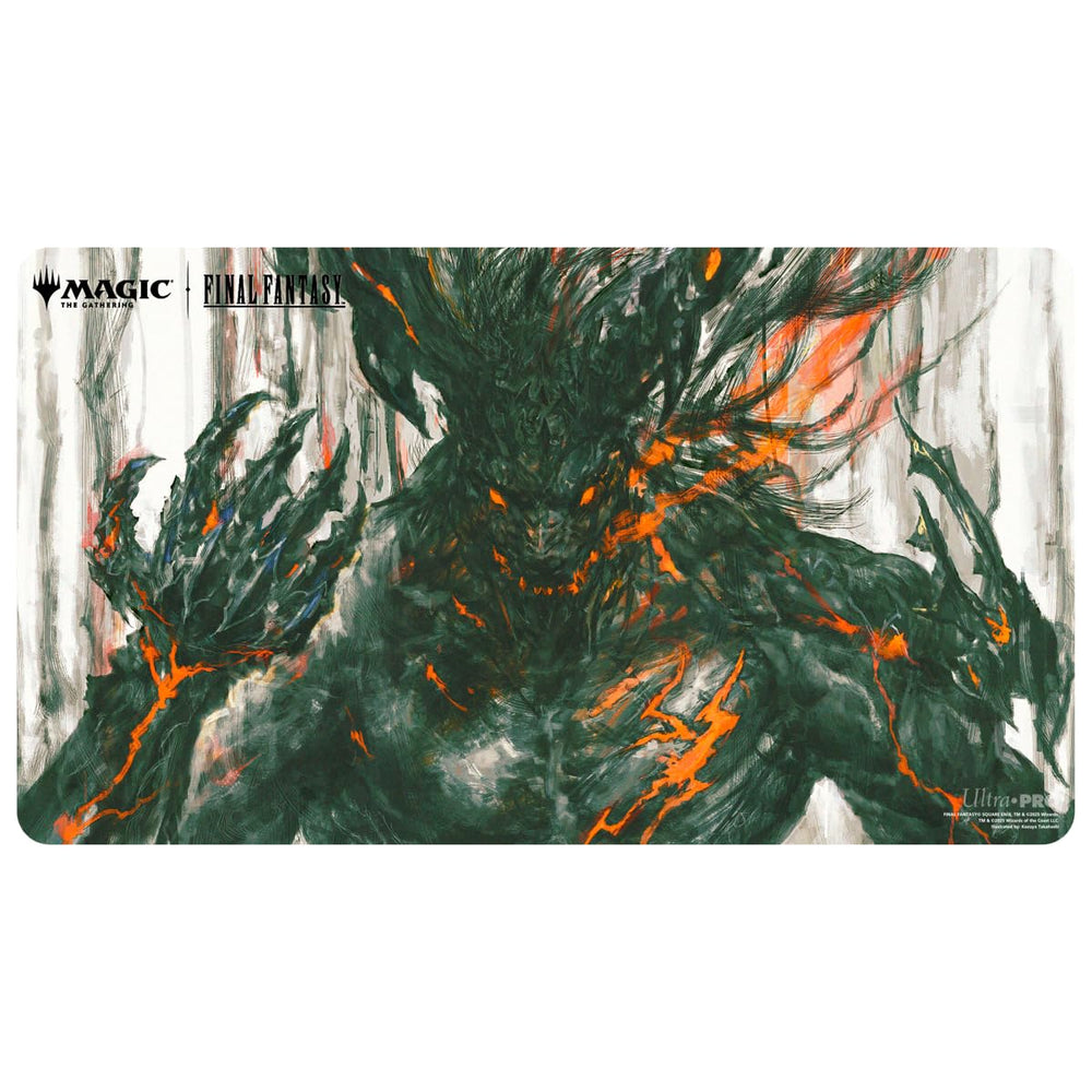 Ultra Pro Final Fantasy x Universes Beyond playmat laid flat for spacious card layout and smooth play
