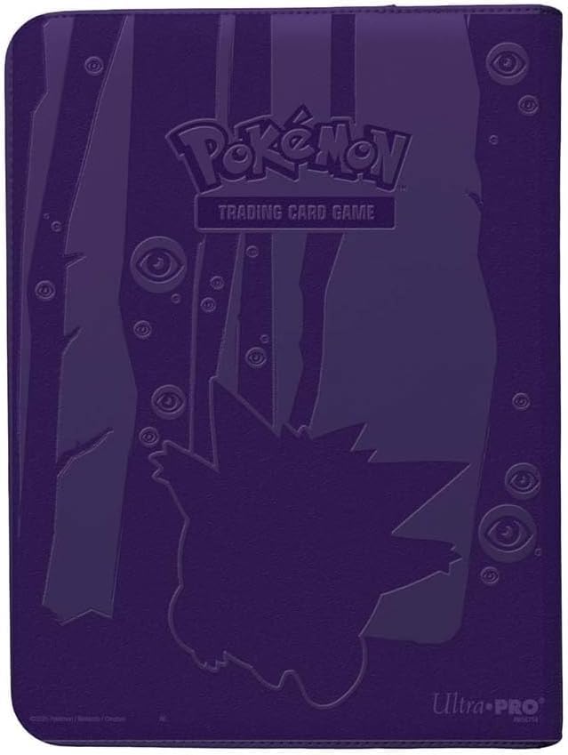 Ultra Pro Gengar PRO Binder zipper close highlighting secure, portable protection for cards.