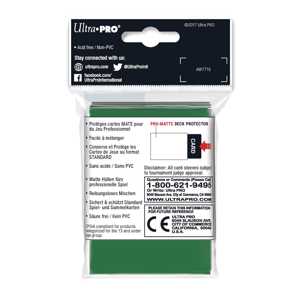 Ultra Pro Green deck protectors ideal for tournament play with archival-safe materials