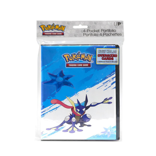 Ultra PRO Greninja 4-Pocket Portfolio cover featuring vibrant Greninja art for collectors