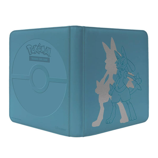 Ultra Pro Lucario 12-pocket binder cover with padded leatherette provides durable card storage.