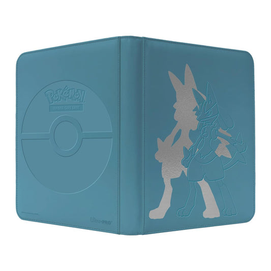 Ultra Pro Lucario 9-Pocket Binder front view with padded leatherette and foil detail for organized card storage.