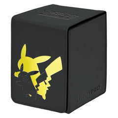 Ultra PRO Pikachu Alcove Flip Deck Box with debossed Pikachu outline for premium card storage