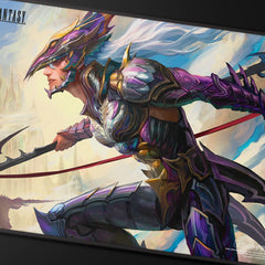 Ultra Pro playmat with non-slip rubber backing to prevent shifting during play.