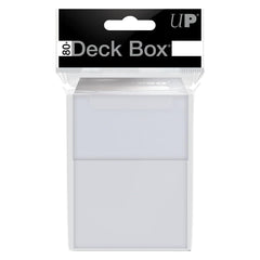 Ultra PRO PRO 80+ deck box white travel-ready keeps cards organized on the go.