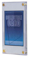 Ultra Pro quarter-inch screwdown recessed card holder securely protects a standard 2.5 x 3.5 inch card