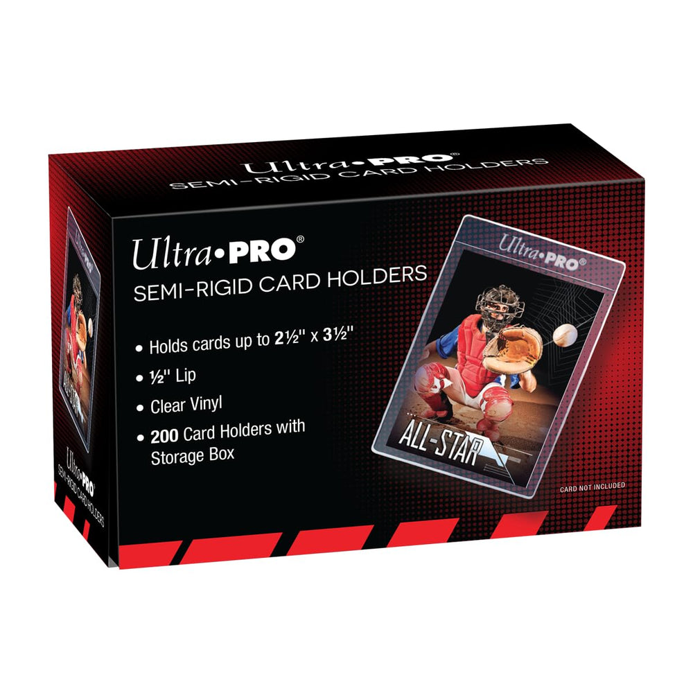 Ultra Pro clear vinyl material provides transparent protection while showcasing the card design.