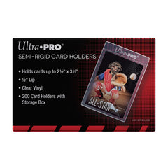 Ultra Pro semi-rigid lip sleeve top opening protects cards with a secure 1/2-inch lip.
