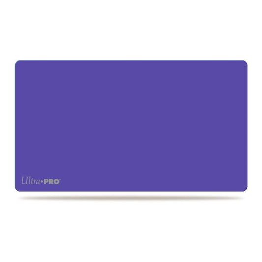 Ultra Pro Solid Purple Play Mat, top view, protects game surfaces from dirt and wear.