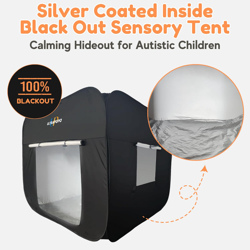 Ultrapopp blackout interior blocks light for focused downtime.