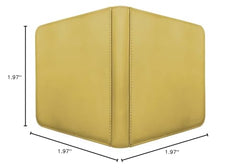 Ultra Pro UP 12-Pocket binder Yellow side view highlights lightweight portability.