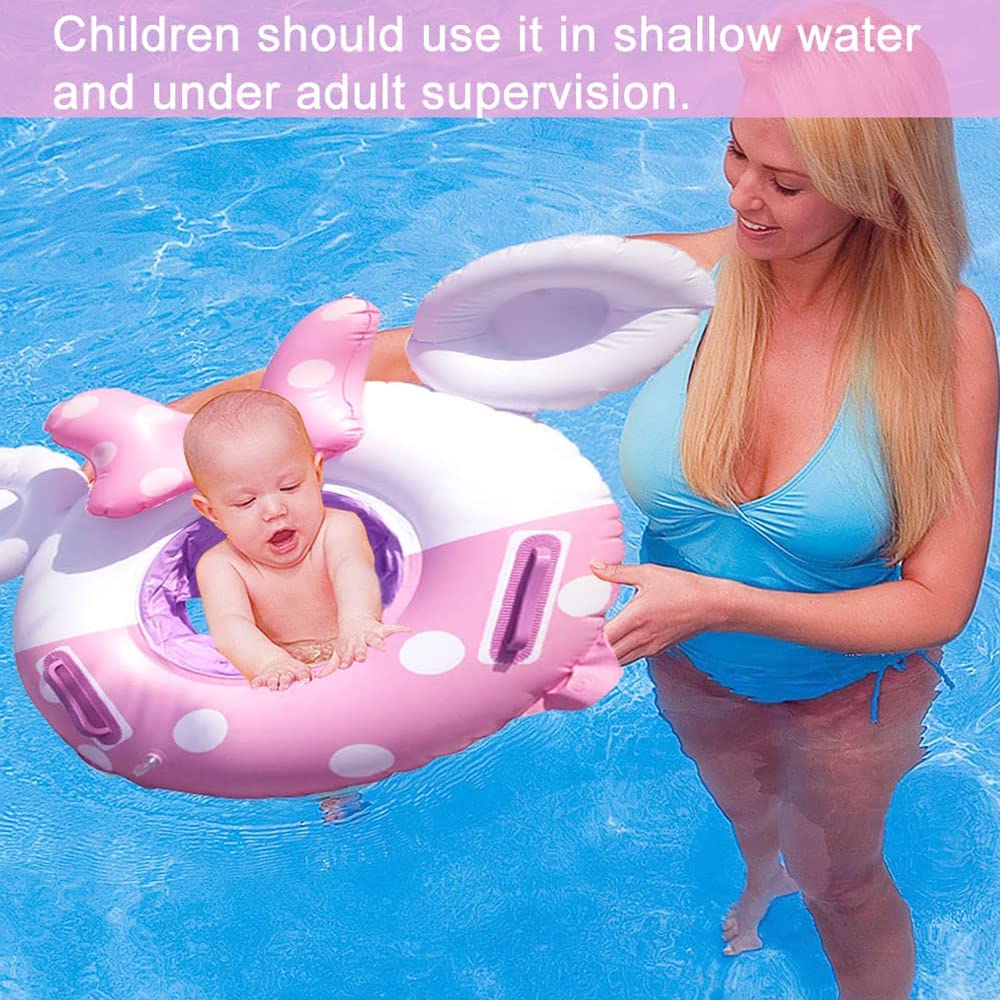 Umbresen baby float features a secure handle for easy splash play.
